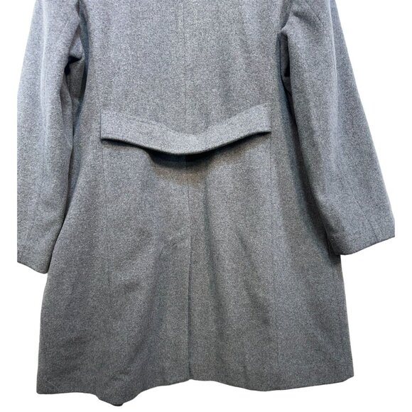 Lands End Womens Wool Blend Coat 14P Gray Long Sleeve Button-Up Outerwear - Picture 11 of 13